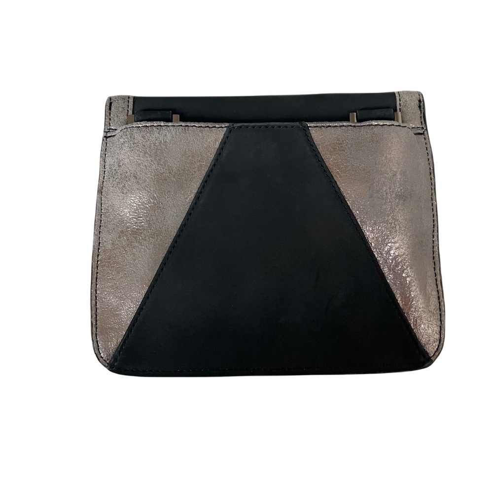 Botkier Crossbody Bag Black Leather Silver Chain Strap Flap Top Shoulder Purse - Picture 10 of 16